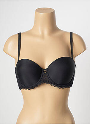 Soutien-gorge effet matière satinée haut bandeau noir AUBADE femme