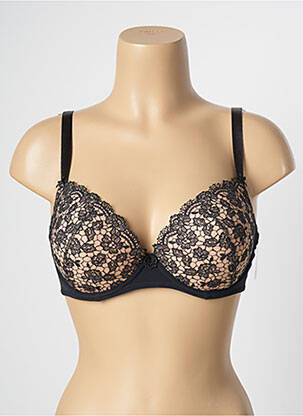 Soutien-gorge tissage dentelle haut soutien-gorge moulé noir AUBADE femme