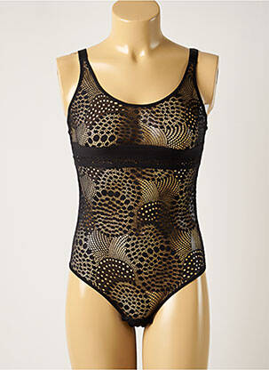 Body lingerie effet matière satinée noir SIMONE PERELE femme