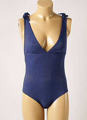 Maillot de bain 1 pièce stretch haut triangles bleu SIMONE PERELE femme