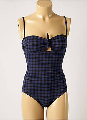Maillot de bain 1 pièce bretelles élastiquées amovibles haut soutien-gorge moulé bleu SIMONE PERELE femme