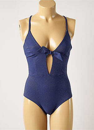 Maillot de bain 1 pièce stretch haut triangles bleu SIMONE PERELE femme
