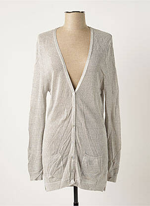 Gilet manches longues stretch gris POLES femme