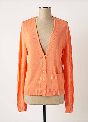 Gilet manches longues stretch orange POLES femme