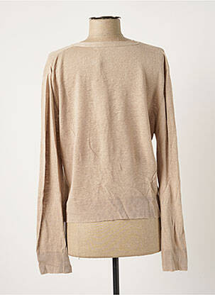 Gilet manches longues stretch beige POLES femme