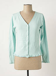 Gilet manches longues stretch bleu MONTAGUT femme
