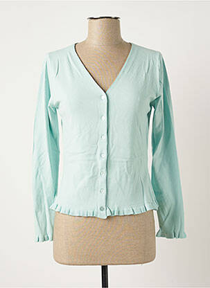Gilet manches longues stretch bleu MONTAGUT femme