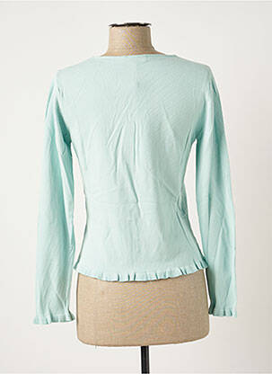 Gilet manches longues stretch bleu MONTAGUT femme