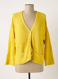 Gilet manches longues stretch jaune POLES femme
