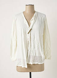 Gilet manches longues stretch beige POLES femme