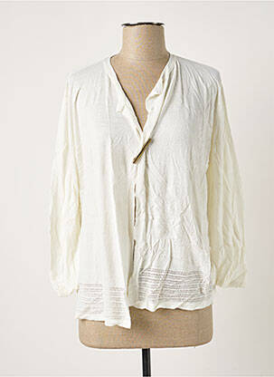 Gilet manches longues stretch beige POLES femme