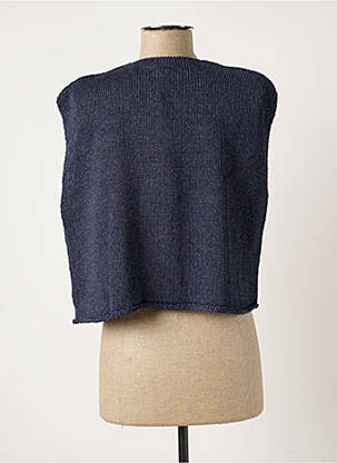 Gilet sans manche coupe droite bleu POLES femme