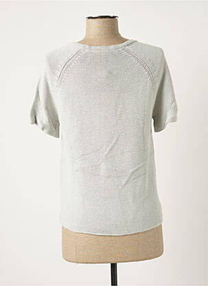 Pull coupe droite manches courtes gris POLES femme