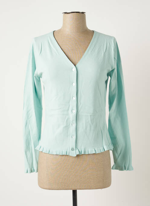 Gilet manches longues stretch bleu MONTAGUT femme