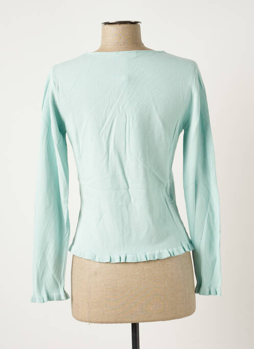 Gilet manches longues stretch bleu MONTAGUT femme