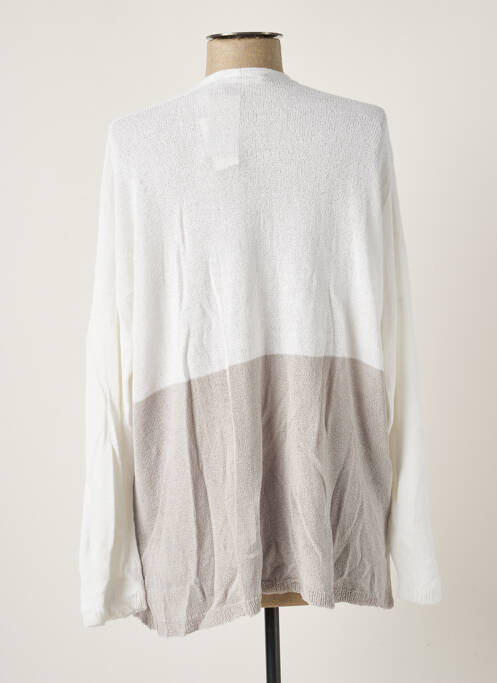 Gilet manches longues blanc POLES pour femme