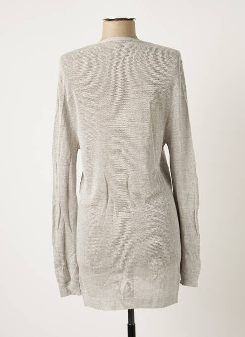 Gilet manches longues gris POLES pour femme