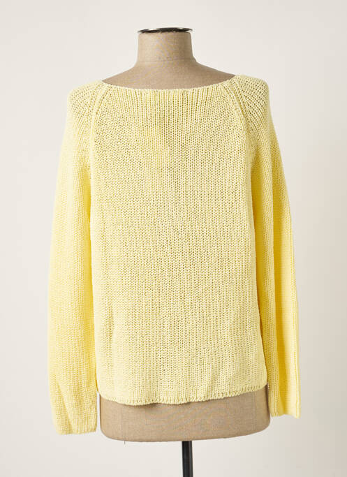 Gilet manches longues jaune POLES pour femme