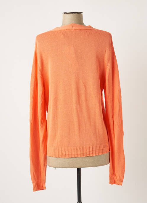 Gilet manches longues orange POLES pour femme