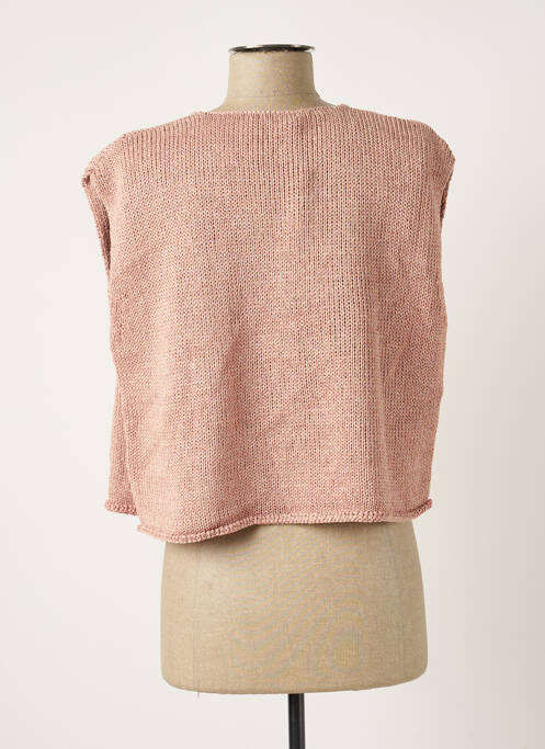 Gilet sans manche rose POLES pour femme