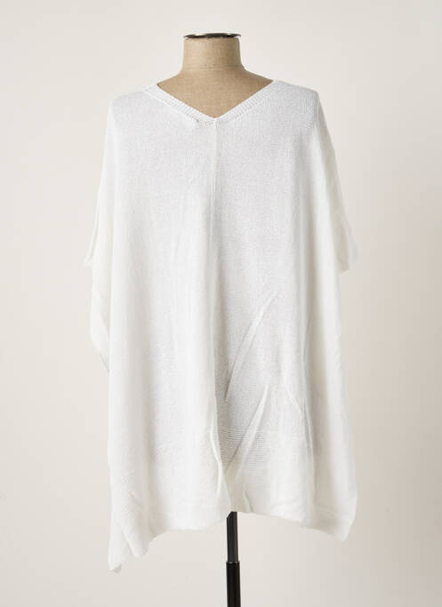 Poncho blanc POLES pour femme