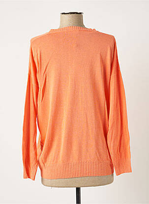 Pull col rond manches longues orange POLES femme