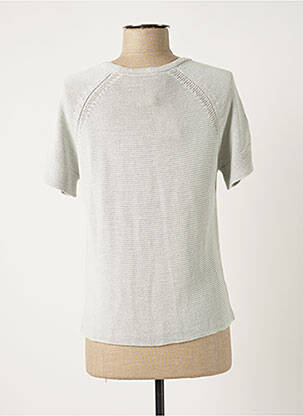 Pull coupe droite manches courtes gris POLES femme