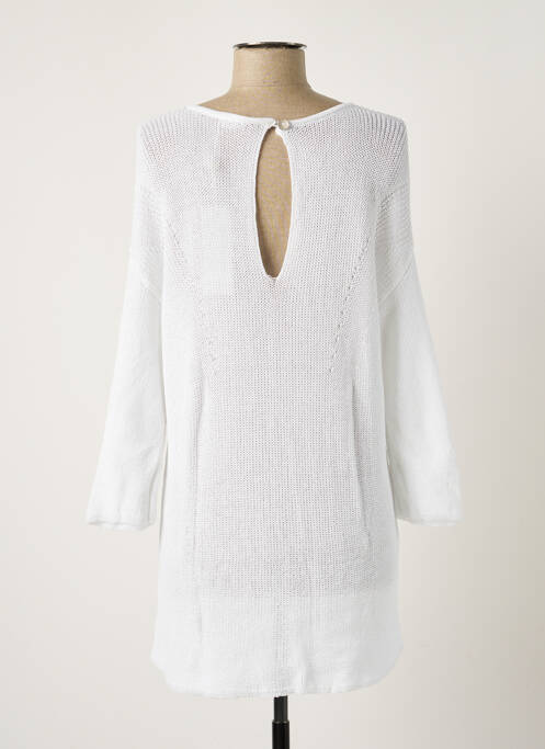 Pull tunique blanc POLES pour femme