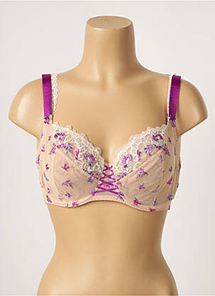 Soutien-gorge broderie haut soutien-gorge emboitant rose AUBADE femme