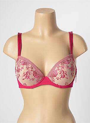 Soutien-gorge broderie haut soutien-gorge moulé rose AUBADE femme