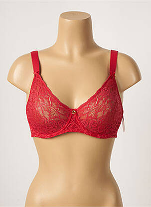 Soutien-gorge tissage dentelle haut soutien-gorge emboitant rouge AUBADE femme