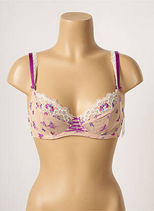 Soutien-gorge broderie haut soutien-gorge emboitant rose AUBADE femme