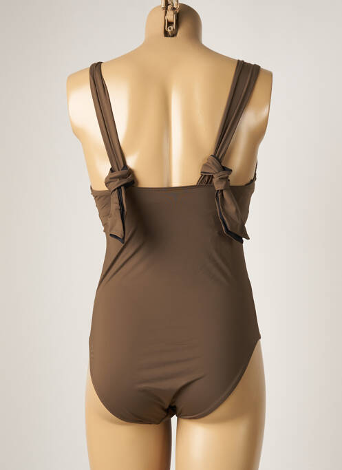 Maillot de bain 1 pièce marron AUBADE pour femme