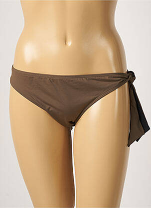Bas de maillot de bain micro fibres culotte marron AUBADE femme
