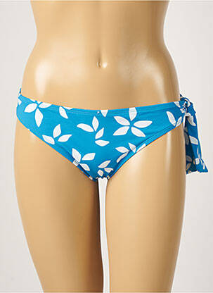 Bas de maillot de bain imprimé fleurs culotte bleu AUBADE femme