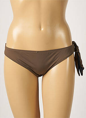 Bas de maillot de bain effet matière satinée culotte vert AUBADE femme