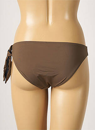Bas de maillot de bain effet matière satinée culotte vert AUBADE femme