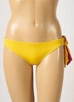 Bas de maillot de bain effet matière satinée culotte jaune AUBADE femme