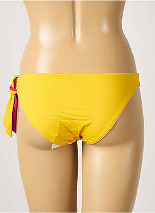 Bas de maillot de bain effet matière satinée culotte jaune AUBADE femme