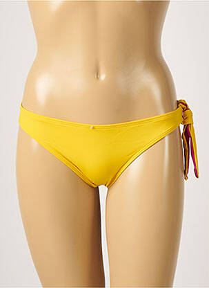 Bas de maillot de bain effet matière satinée culotte jaune AUBADE femme