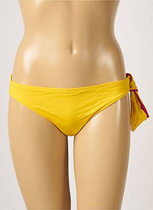 Bas de maillot de bain effet matière satinée culotte jaune AUBADE femme