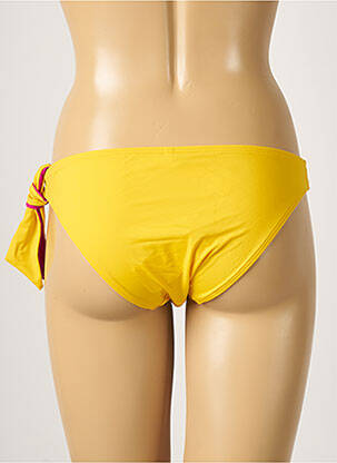Bas de maillot de bain effet matière satinée culotte jaune AUBADE femme