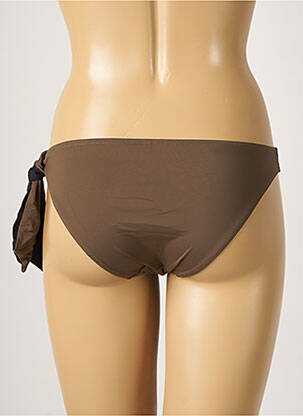 Bas de maillot de bain effet matière satinée culotte vert AUBADE femme