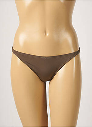Bas de maillot de bain effet matière satinée culotte marron AUBADE femme