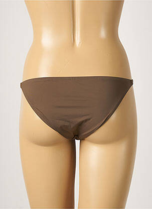 Bas de maillot de bain effet matière satinée culotte marron AUBADE femme