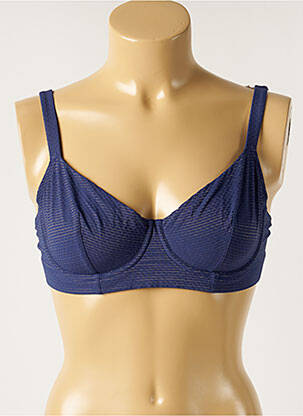 Haut de maillot de bain stretch haut soutien-gorge emboitant bleu SIMONE PERELE femme
