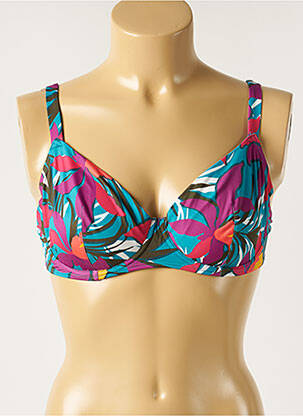 Haut de maillot de bain stretch haut soutien-gorge emboitant bleu SIMONE PERELE femme