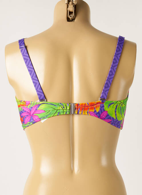 Haut de maillot de bain bretelles élastiquées ajustables violet ANTIGEL femme