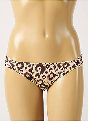 Bas de maillot de bain imprimé fantaisie culotte marron ANTIGEL femme