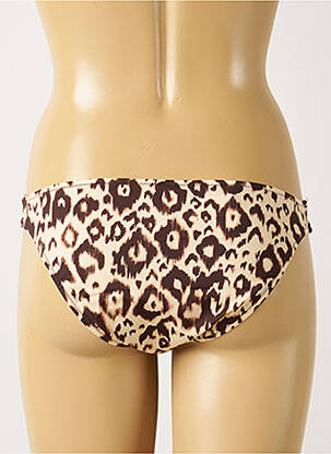 Bas de maillot de bain imprimé fantaisie culotte marron ANTIGEL femme